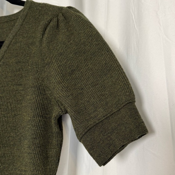Talbots Merino Wool Blend Sweater Dress Olive Green Size Small - Picture 9 of 14